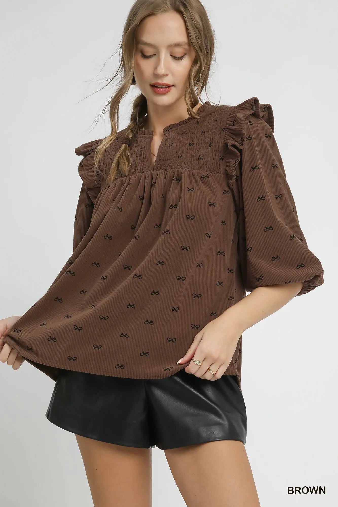 Brown Bow Shirt