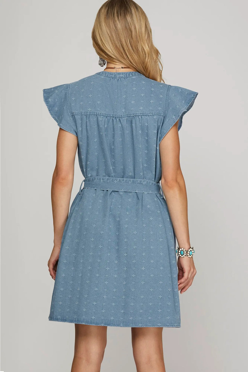 She + Sky Denim Button down Dress