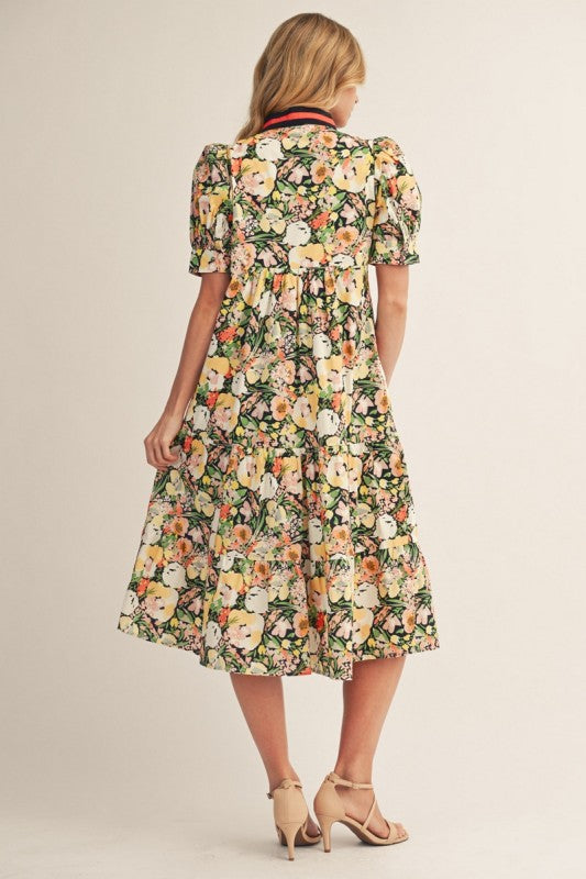 Jodifl Black floral Dress