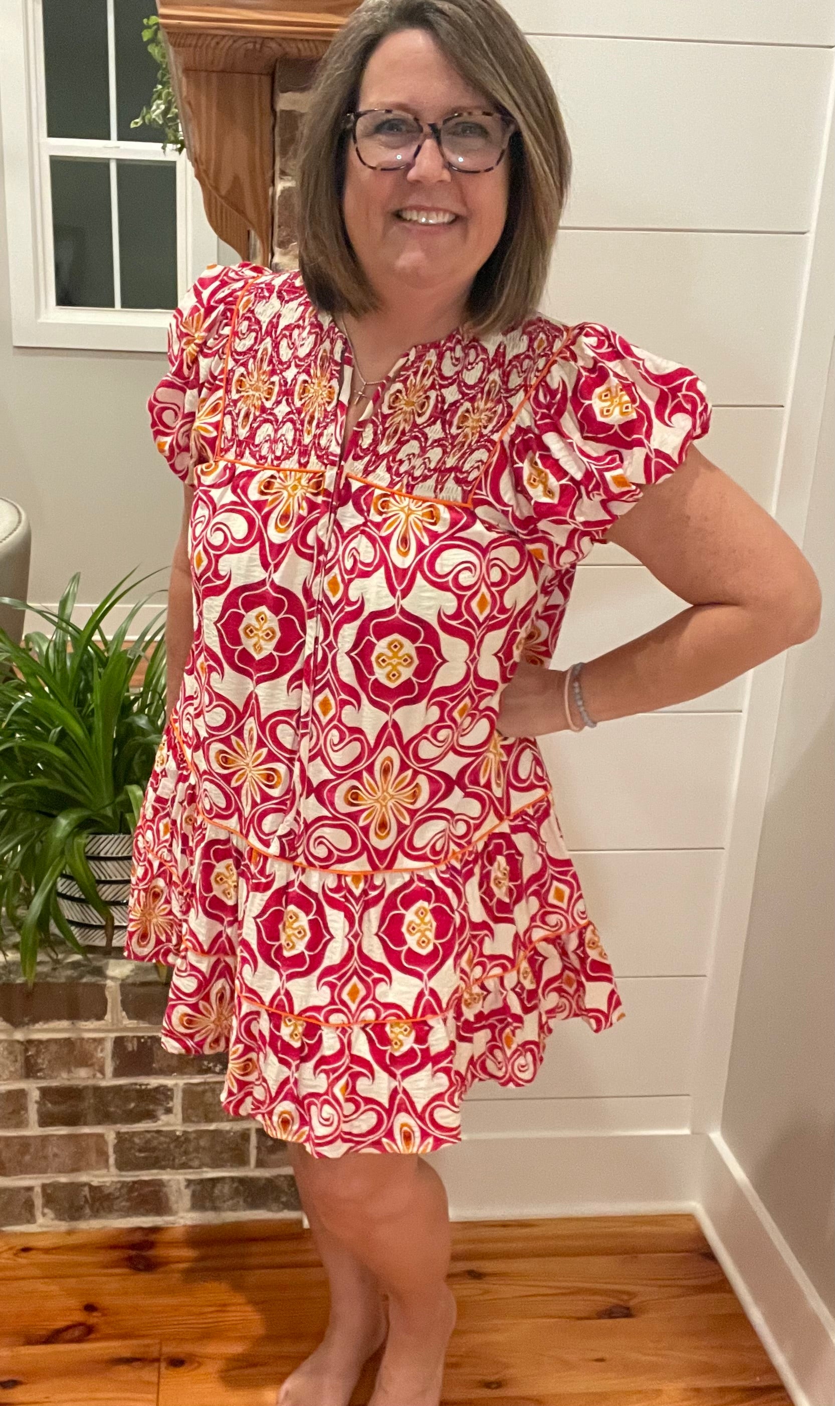 GiGio by Umgee Vibrant Art FuchsiaDress