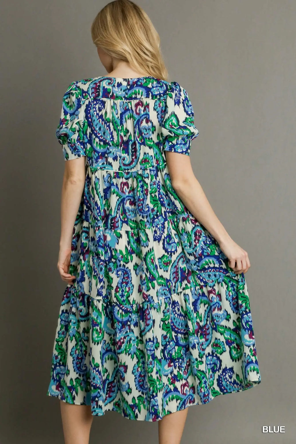 Umgee The Blue Paisley Dress