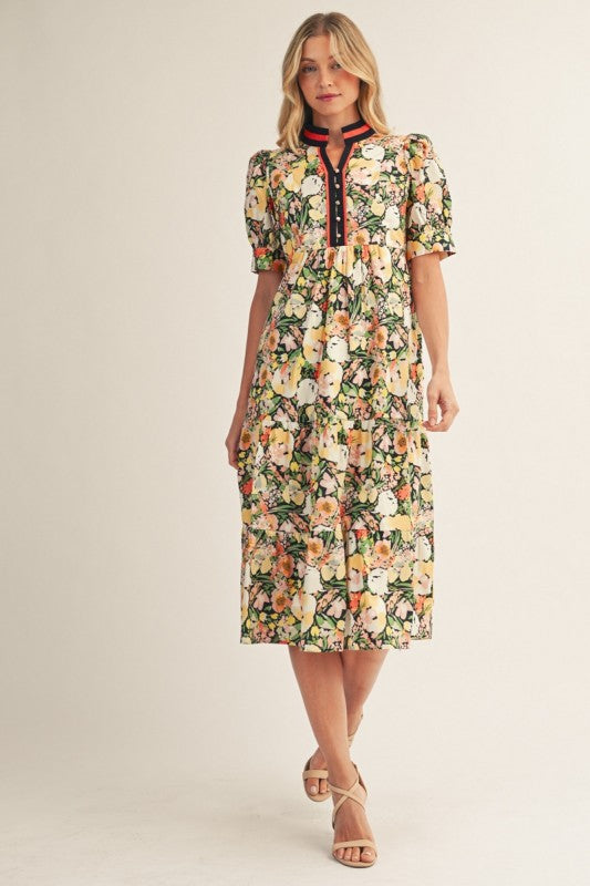 Jodifl Black floral Dress