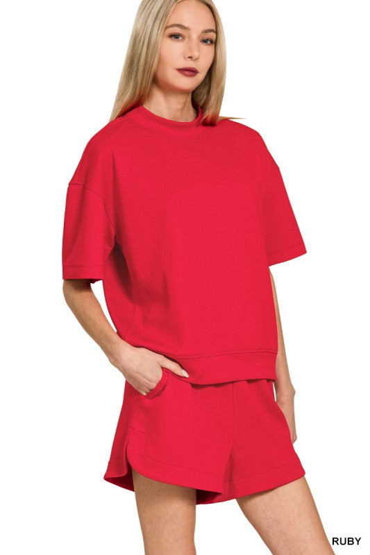 Zenana Scuba Short Set