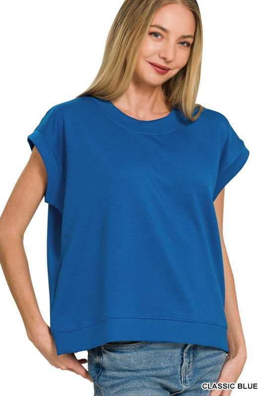 Zenana Scuba Short Sleeve Top