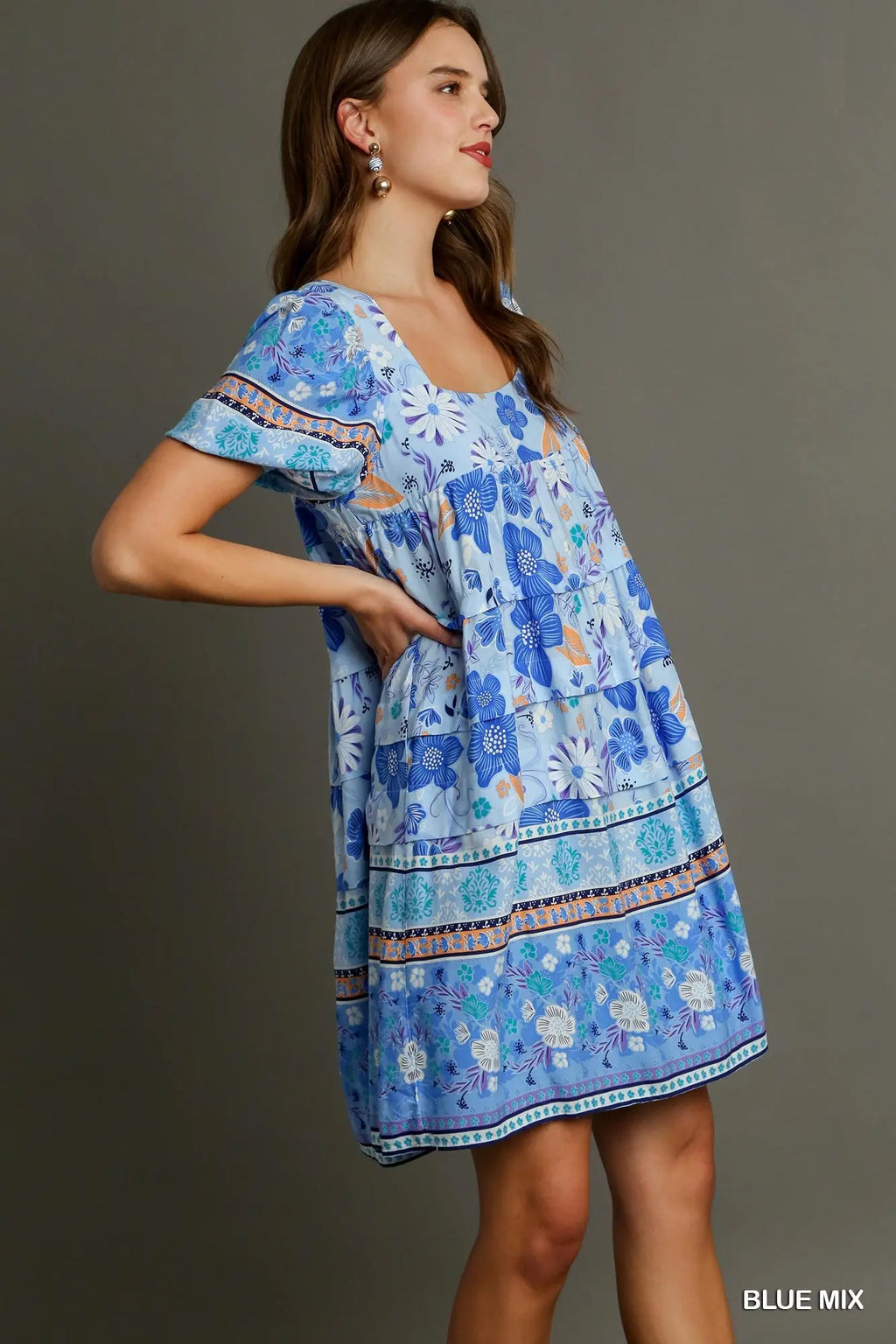 Umgee Blueberry Splash Dress