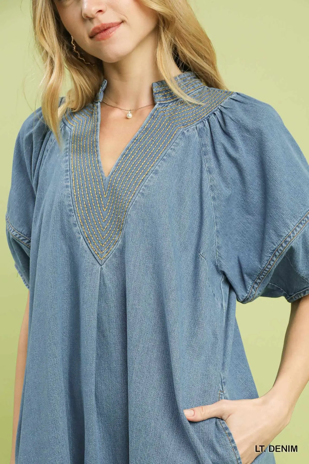 Umgee Deep V-neck Dress
