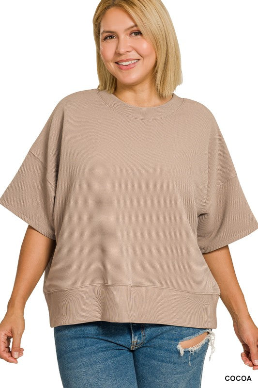 Zenana Plus Ribbed Top