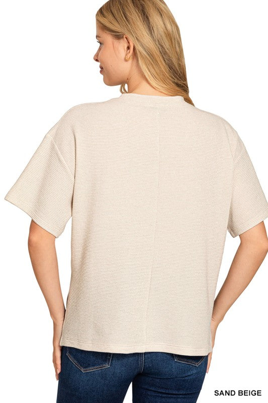 Zenana Waffle Knit Top