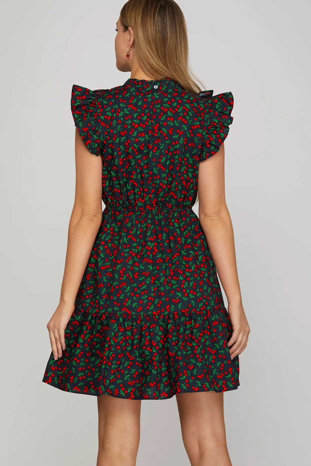 She + Sky Cherry Print Dress