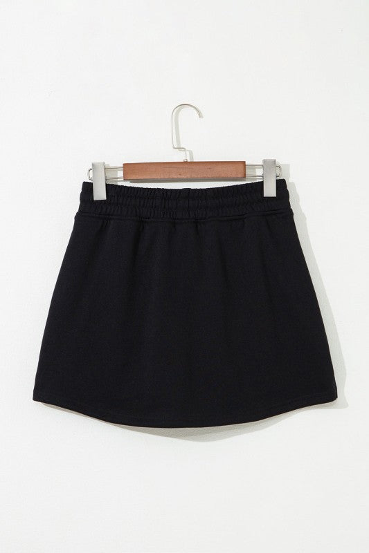Black Terry Skort