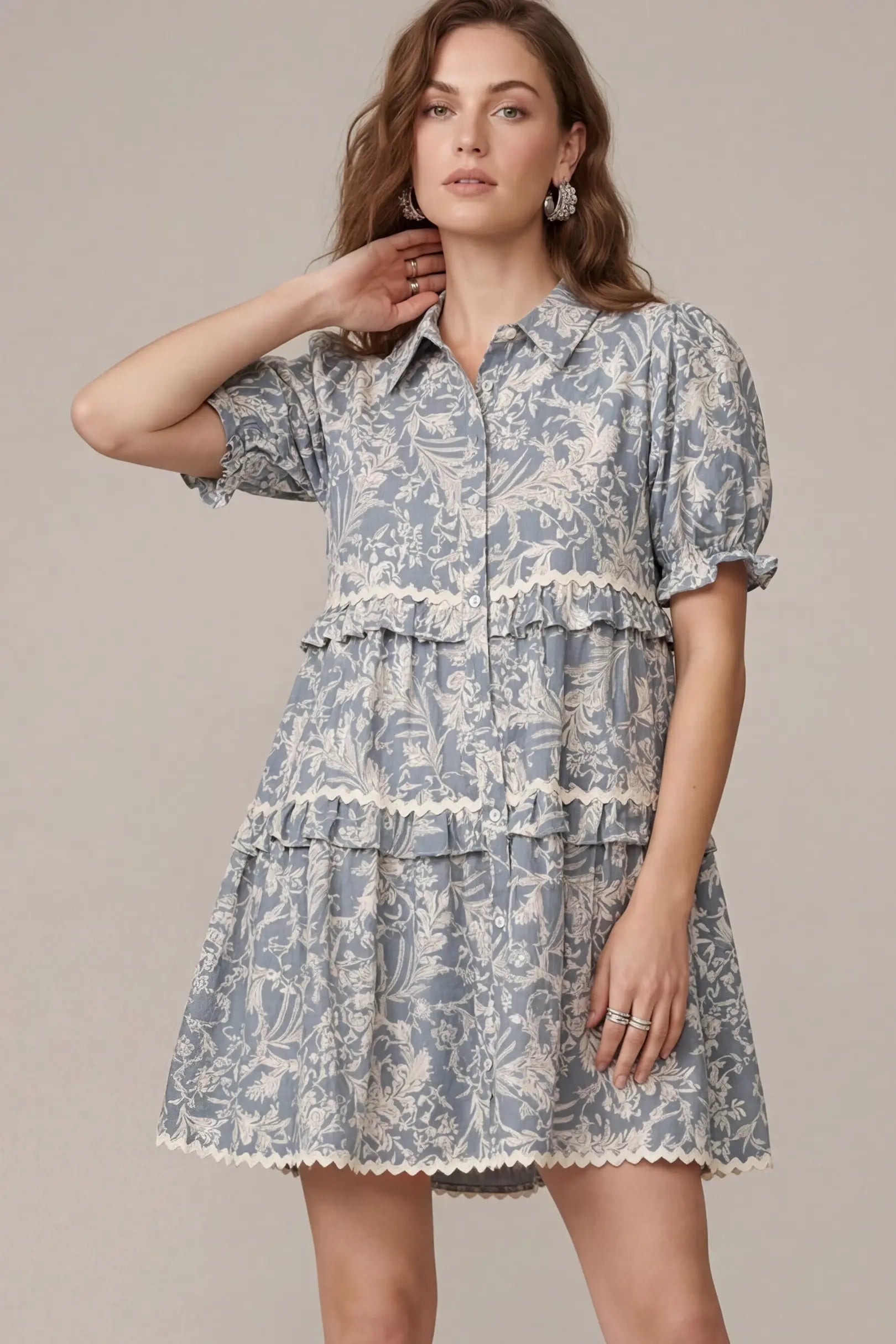 She + Sky Print Dress