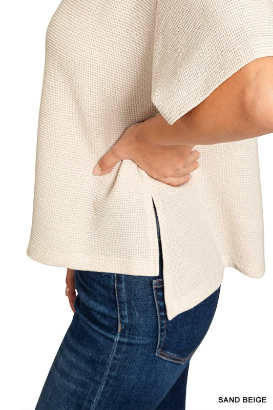 Zenana Waffle Knit Top