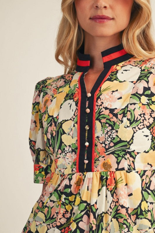 Jodifl Black floral Dress