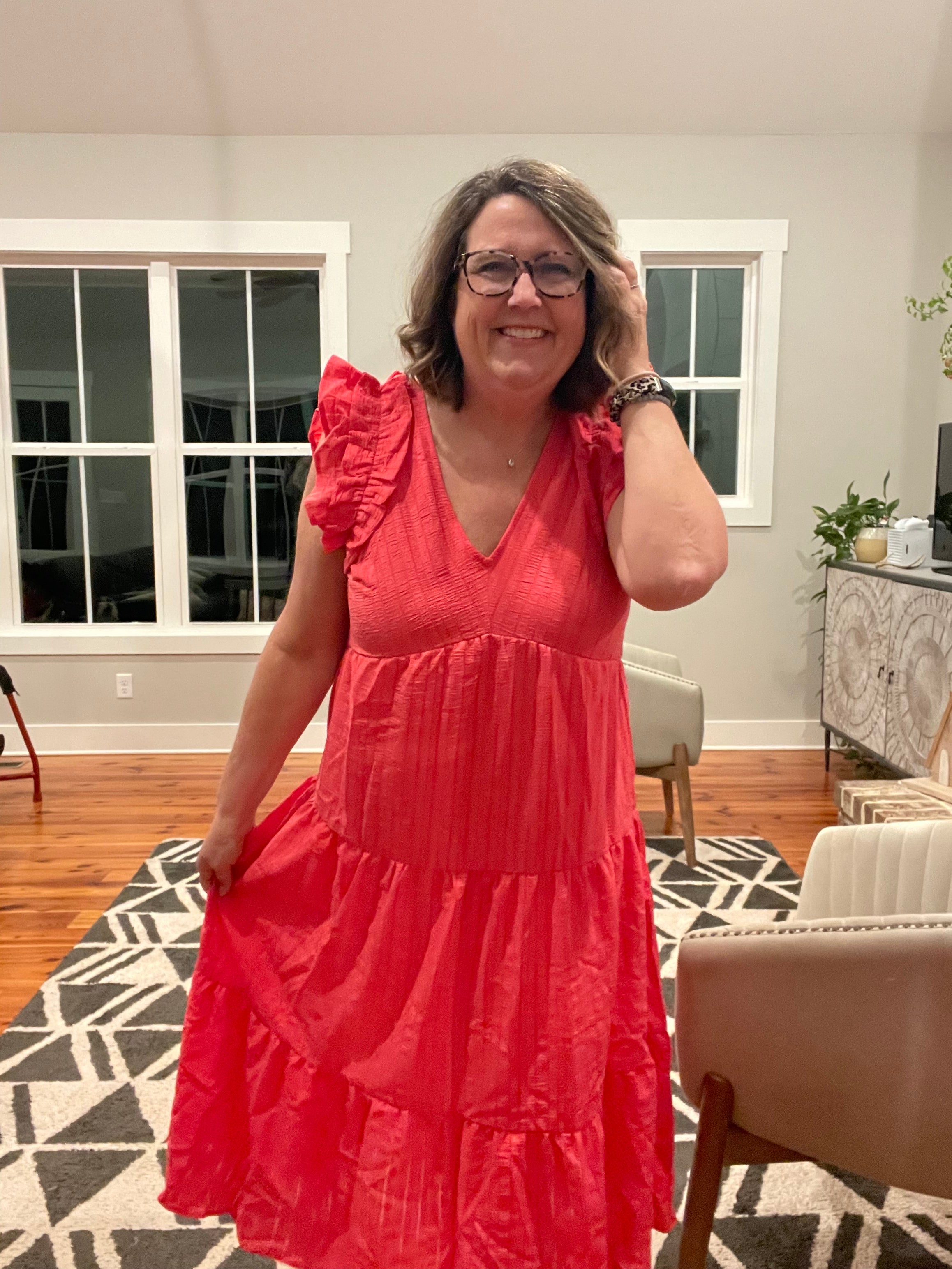 Umgee The Hot Pink Seersucker Dress