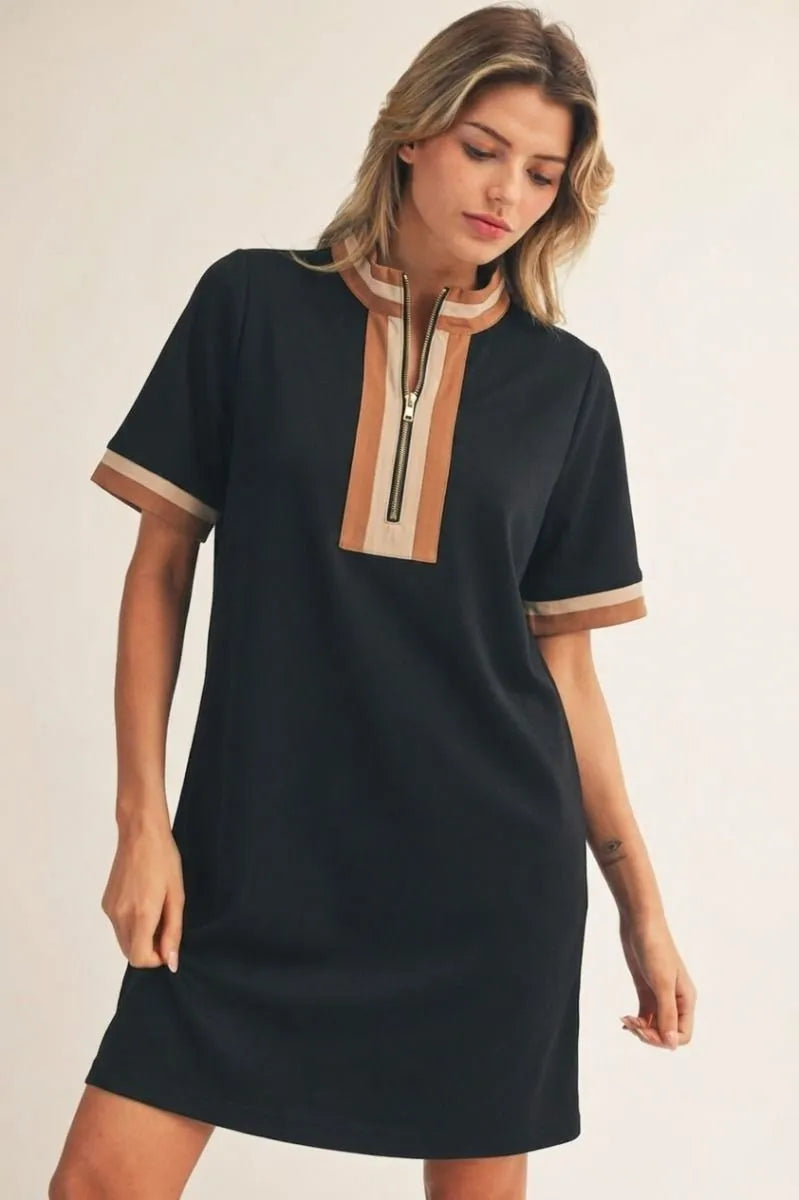 Jodifl Luxe Black Dress with zip detail