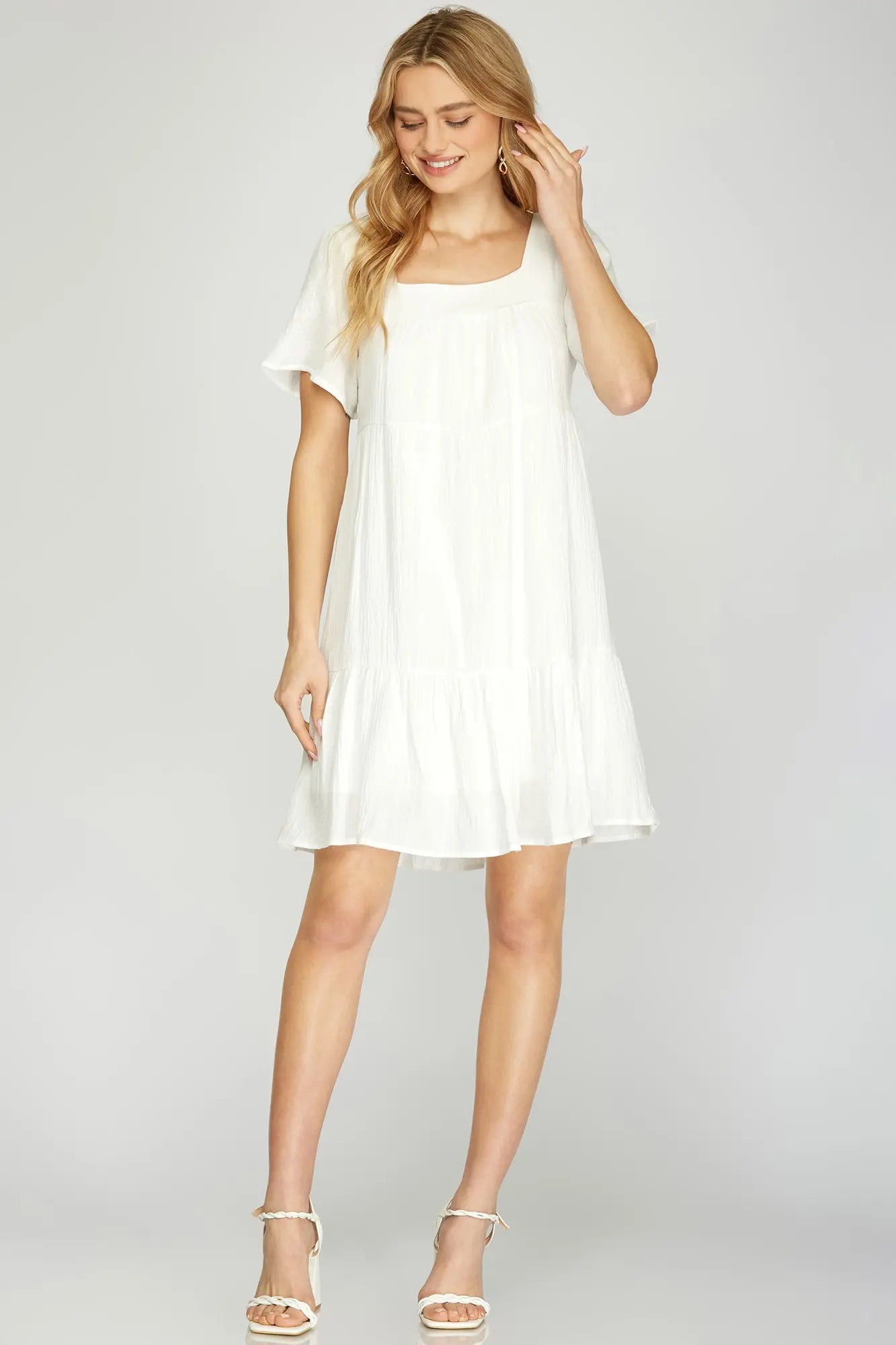 She + Sky Gauze Dress