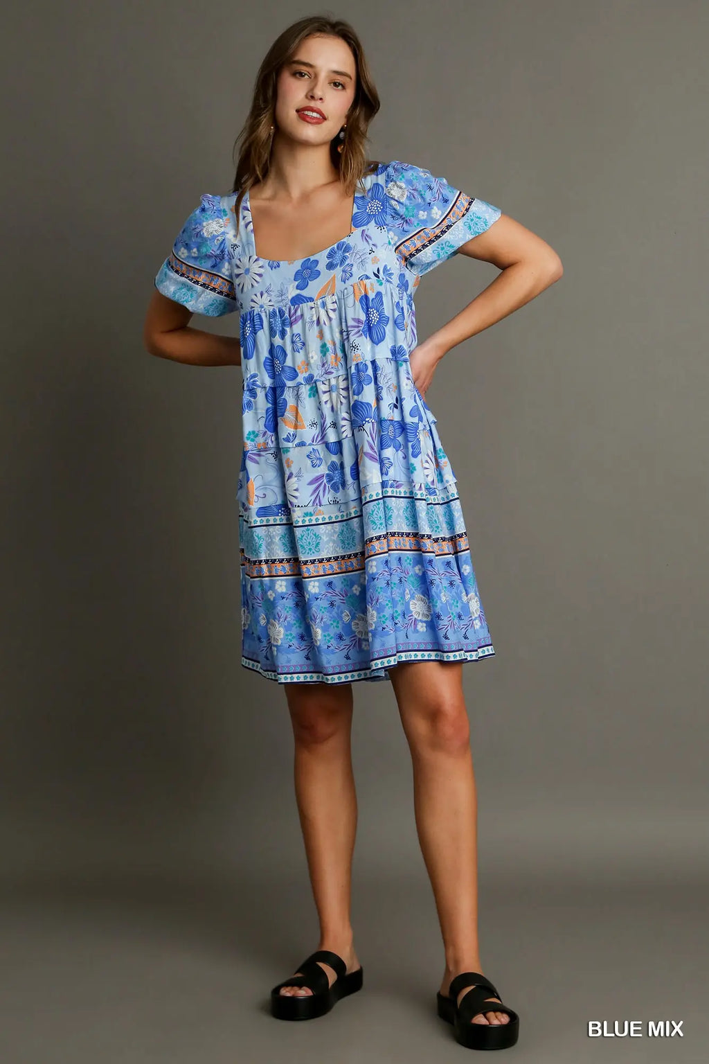 Umgee Blueberry Splash Dress