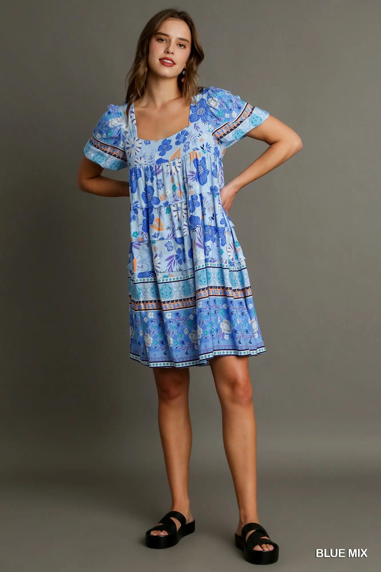 Umgee Blueberry Splash Dress