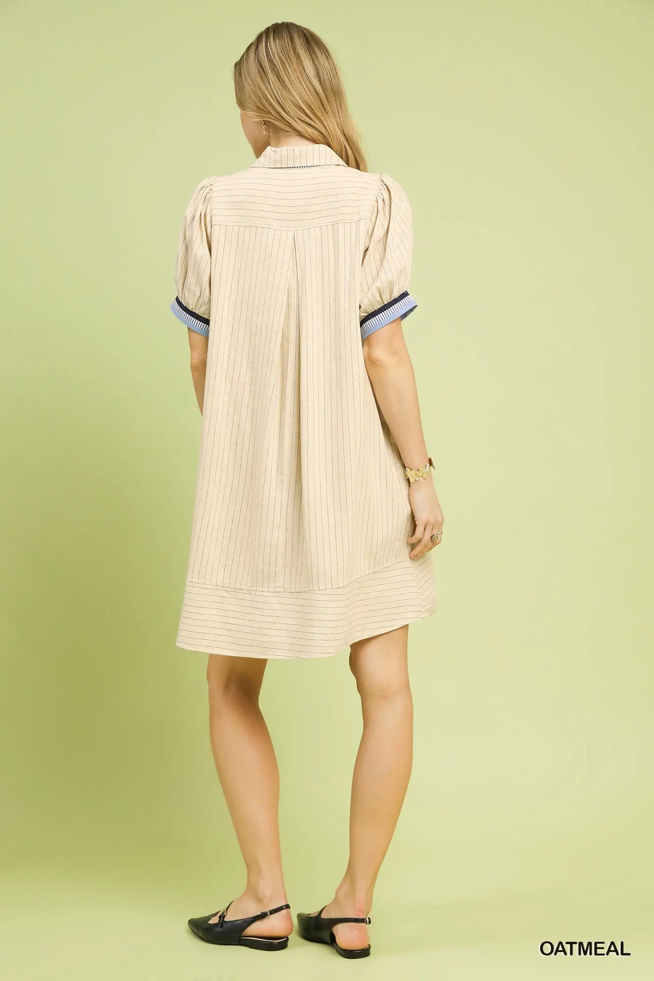 Umgee pinstripe linen dress