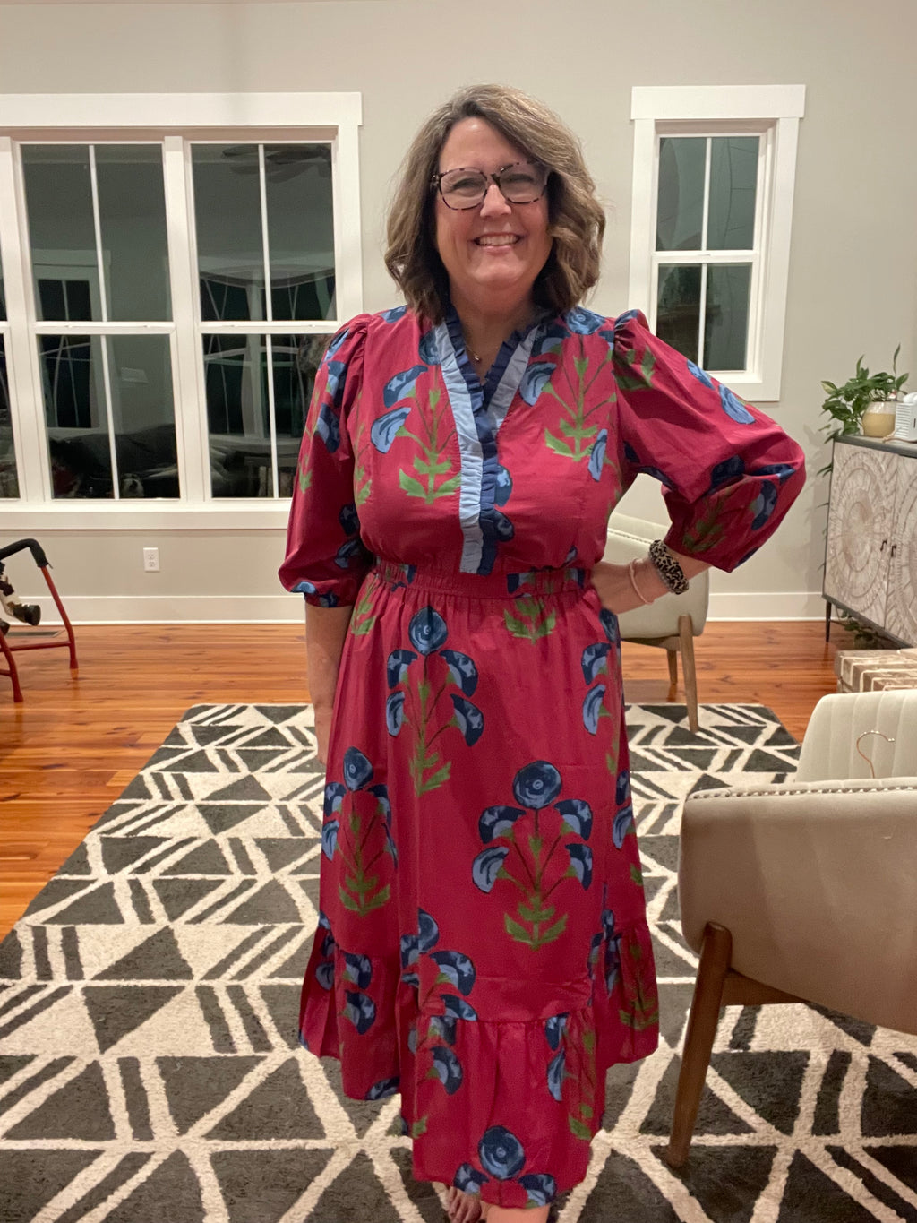 Umgee Sweet Berry Midi Dress
