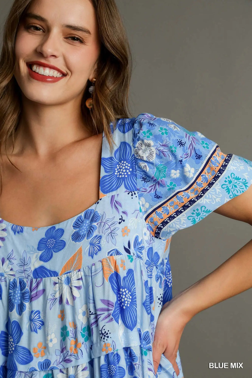 Umgee Blueberry Splash Dress