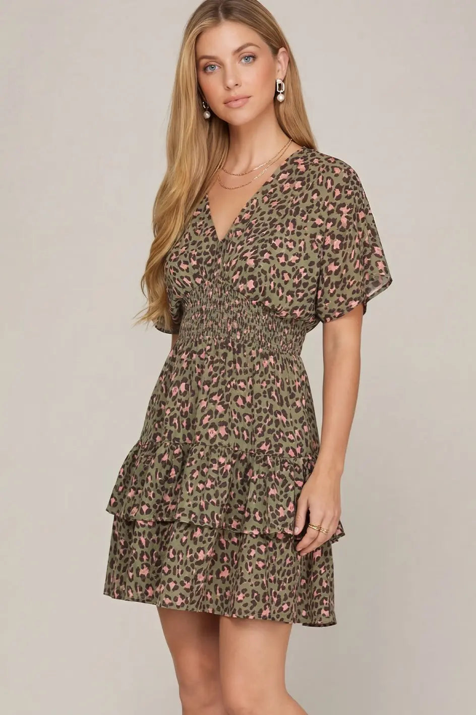 She + Sky Leopard Print Dress