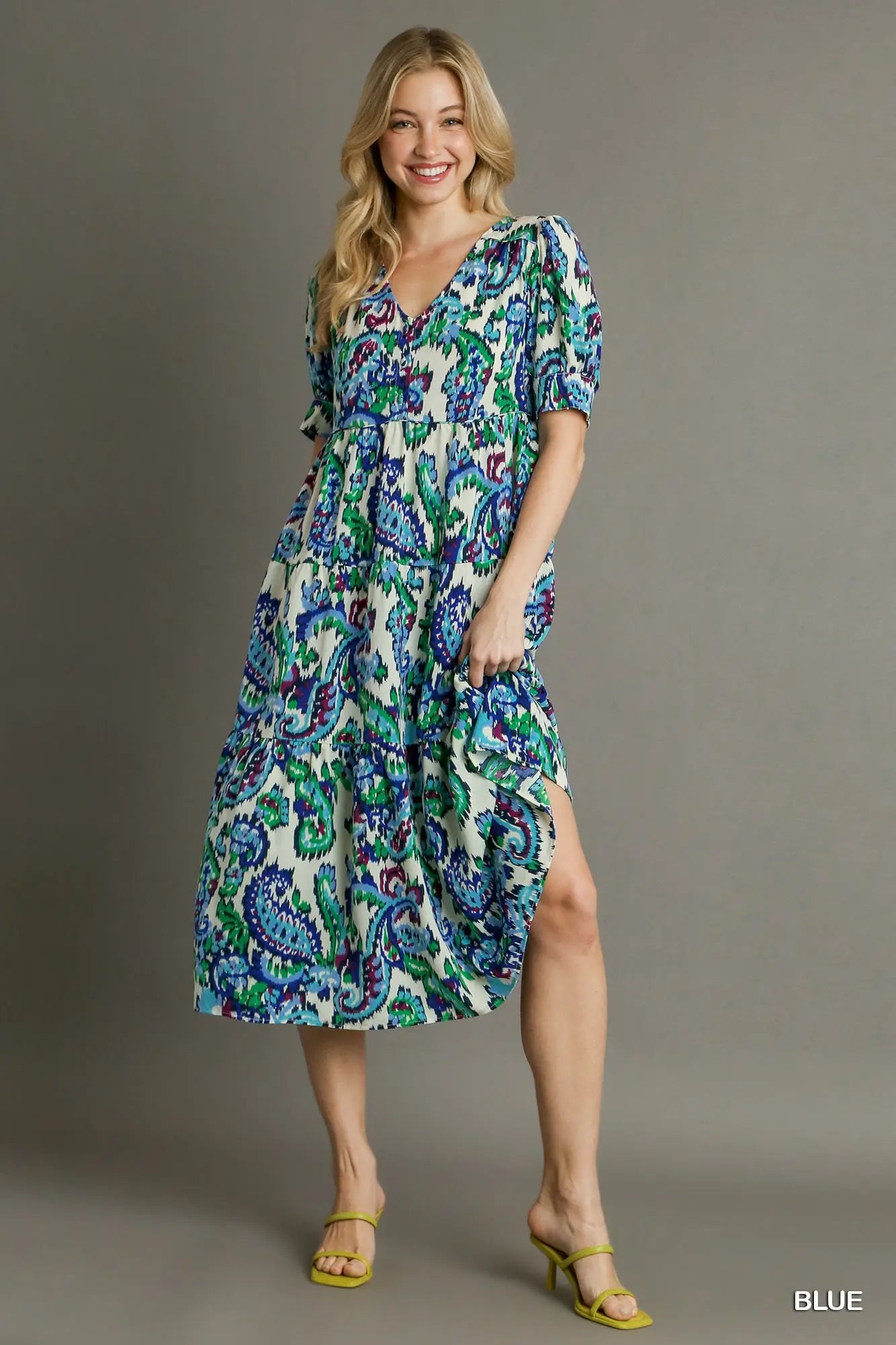 Umgee The Blue Paisley Dress