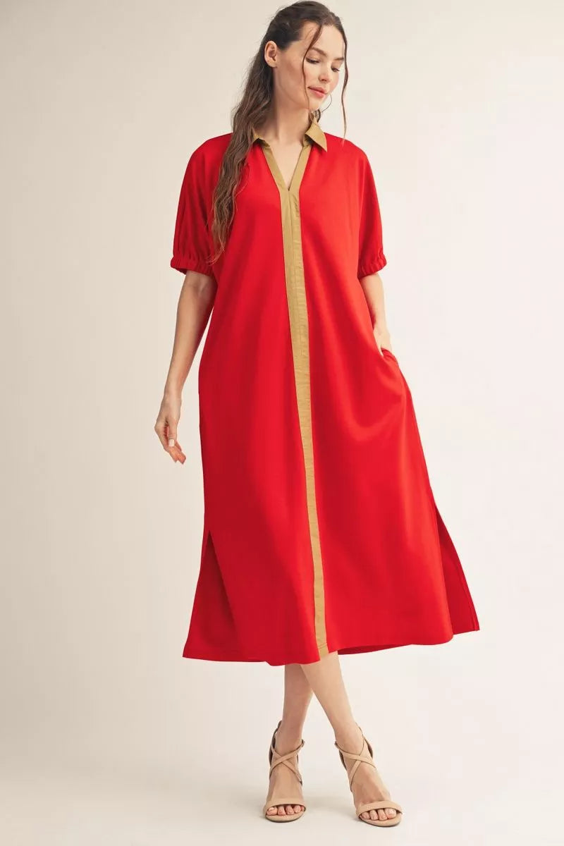 Jodifl Solid Knit Midi Dress