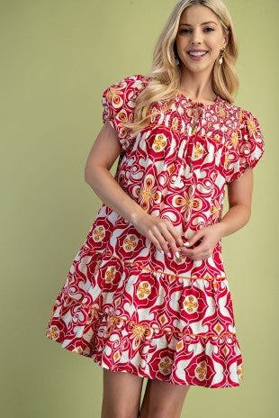 GiGio by Umgee Vibrant Art FuchsiaDress