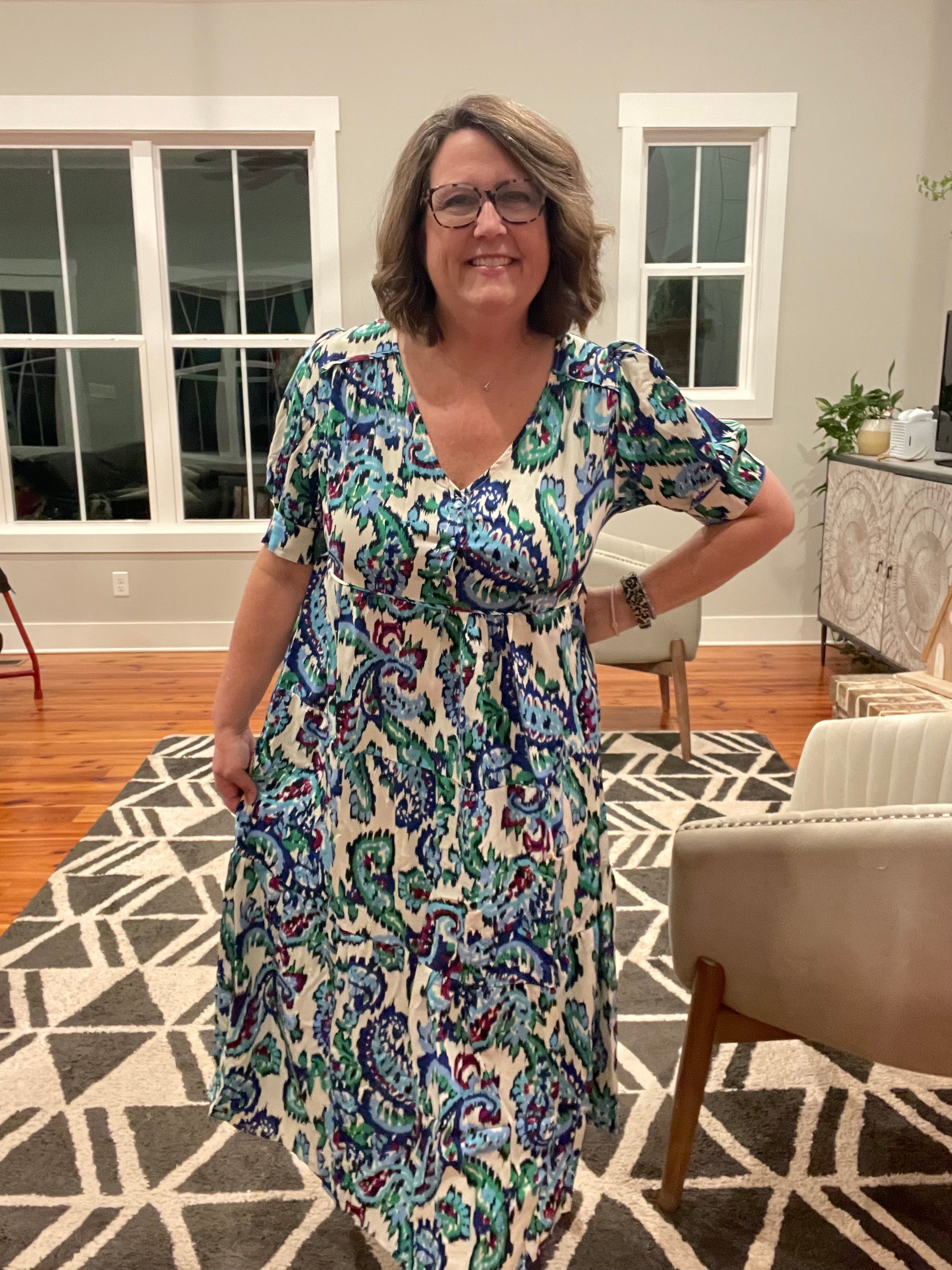 Umgee The Blue Paisley Dress