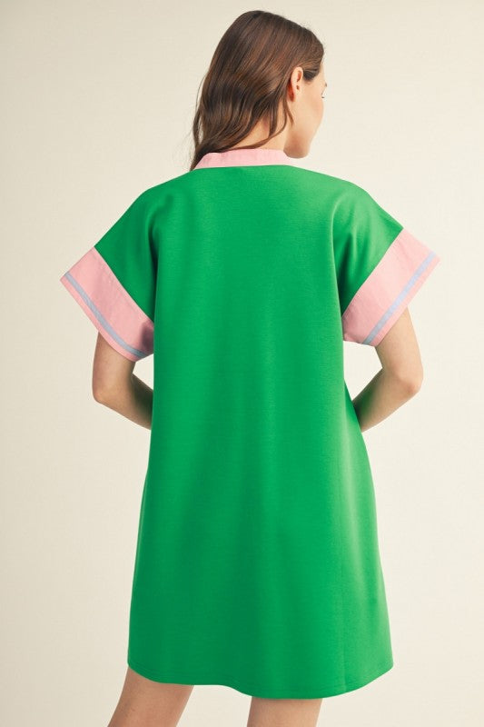 Jodifl Green Pink Dress