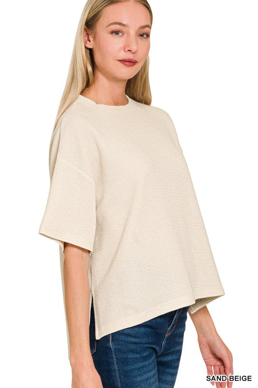 Zenana Waffle Knit Top