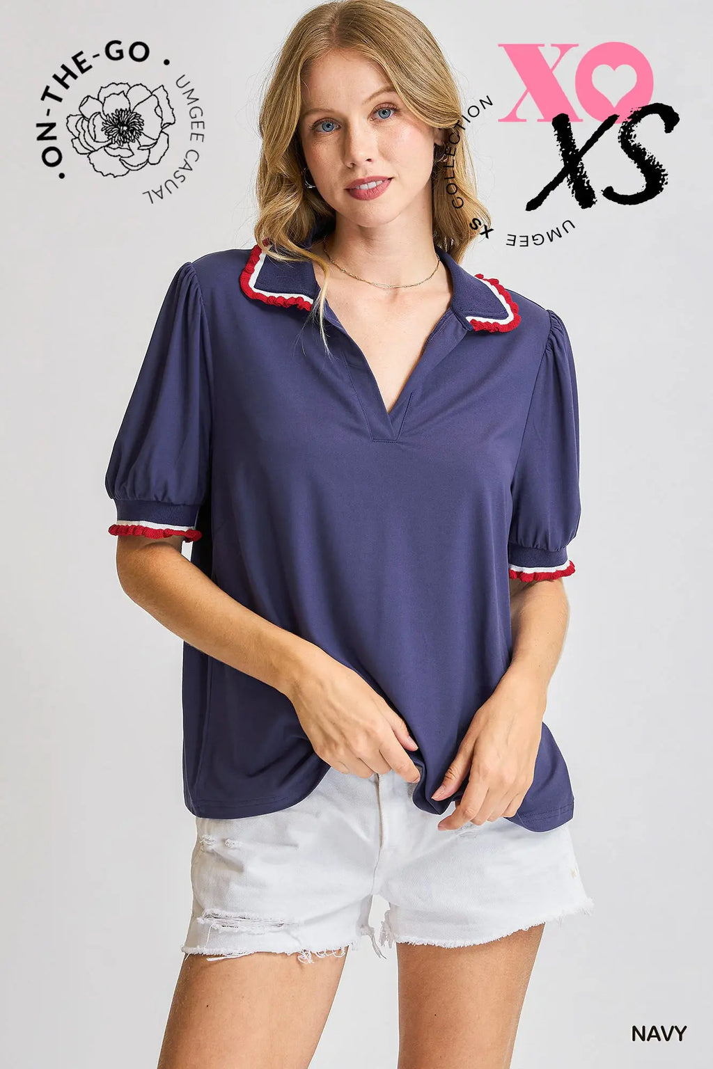 Umgee The Navy Row Top