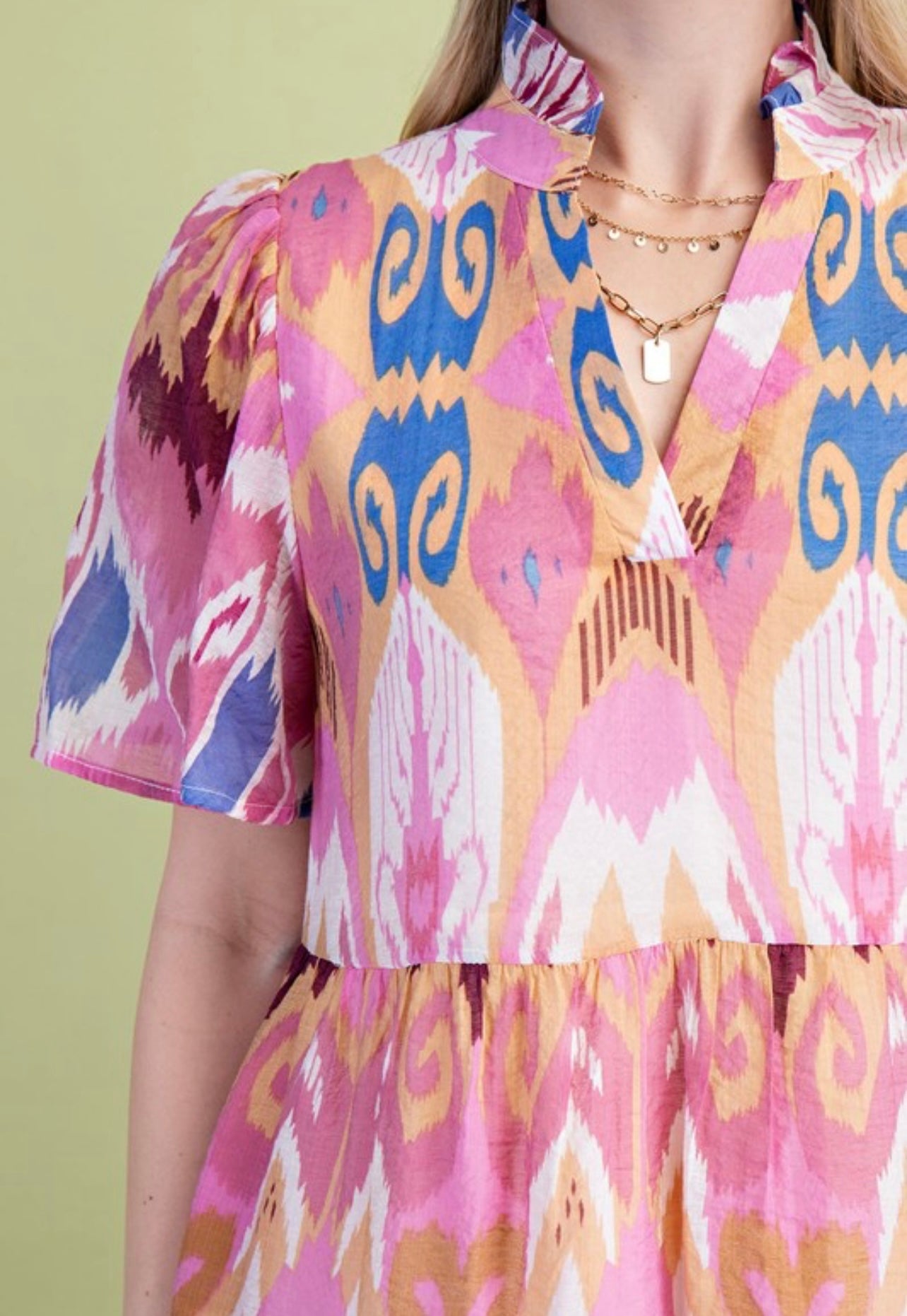 Ikat Print Dress