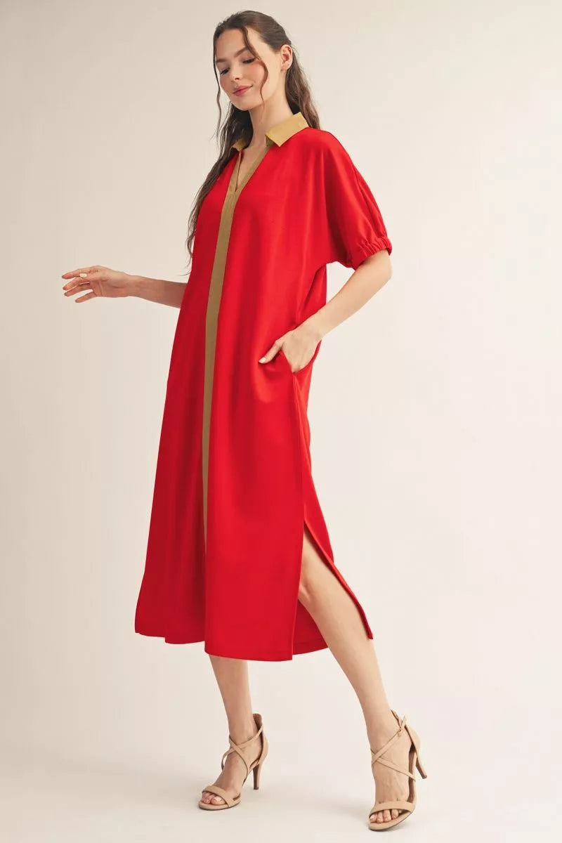 Jodifl Solid Knit Midi Dress