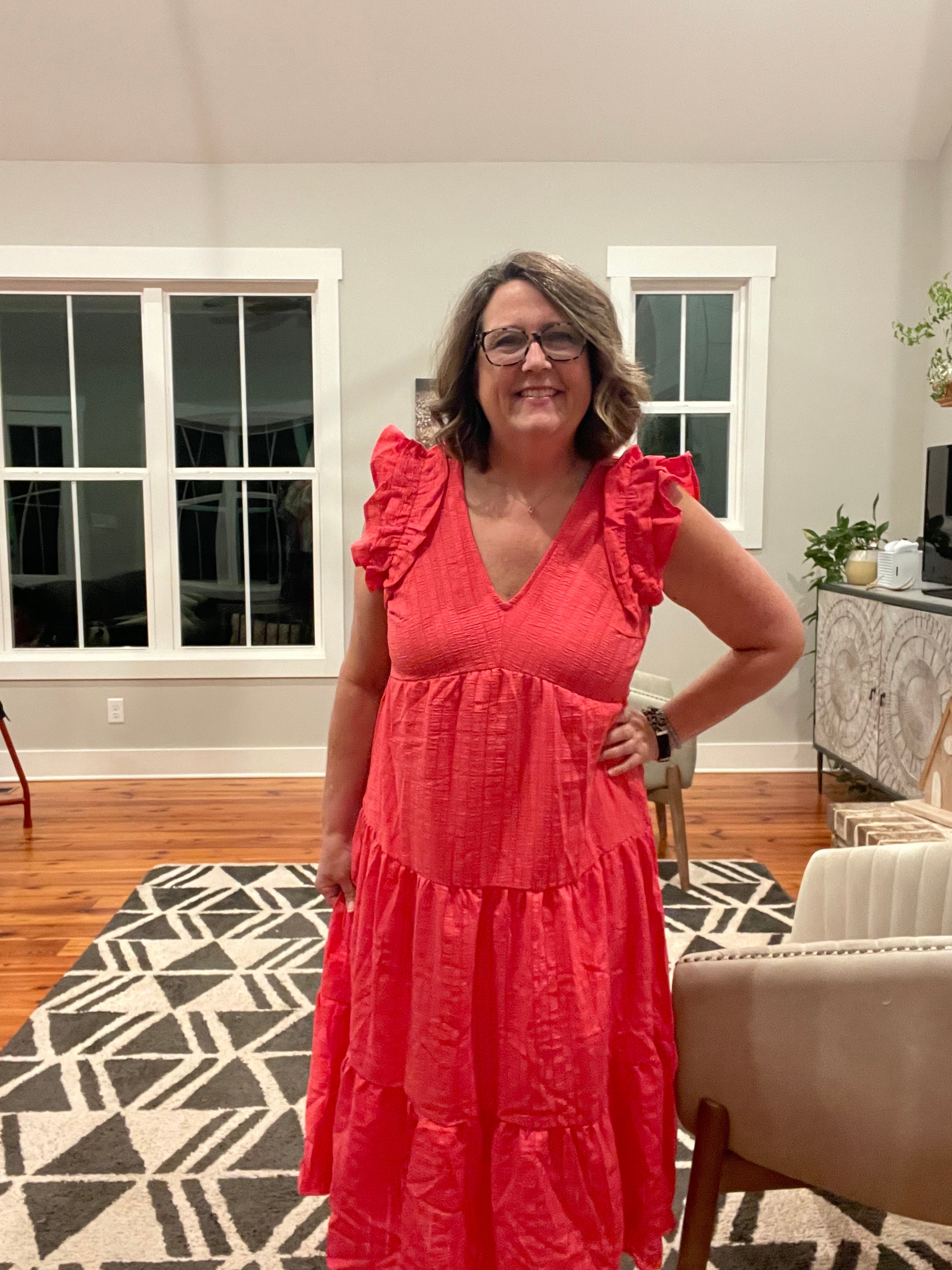 Umgee The Hot Pink Seersucker Dress