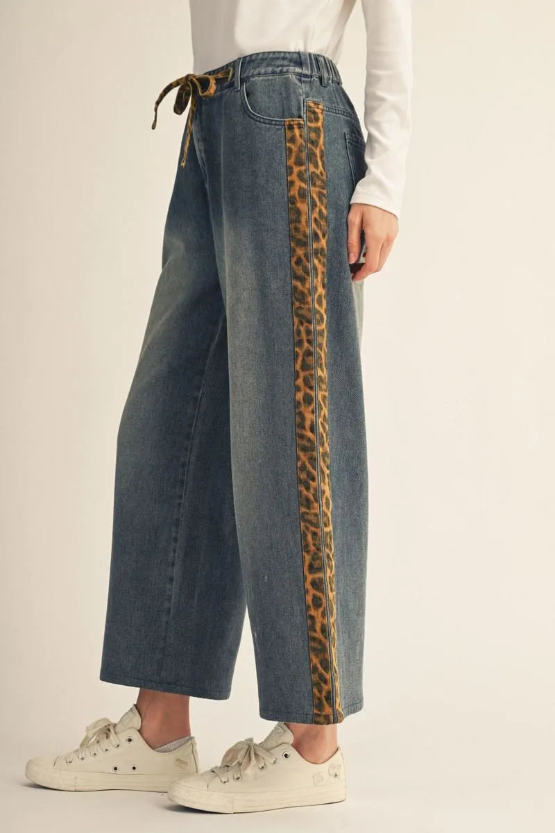 Jodifl Leopard stripe jeans