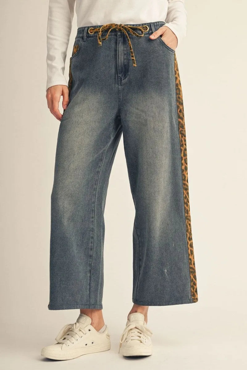 Jodifl Leopard stripe jeans
