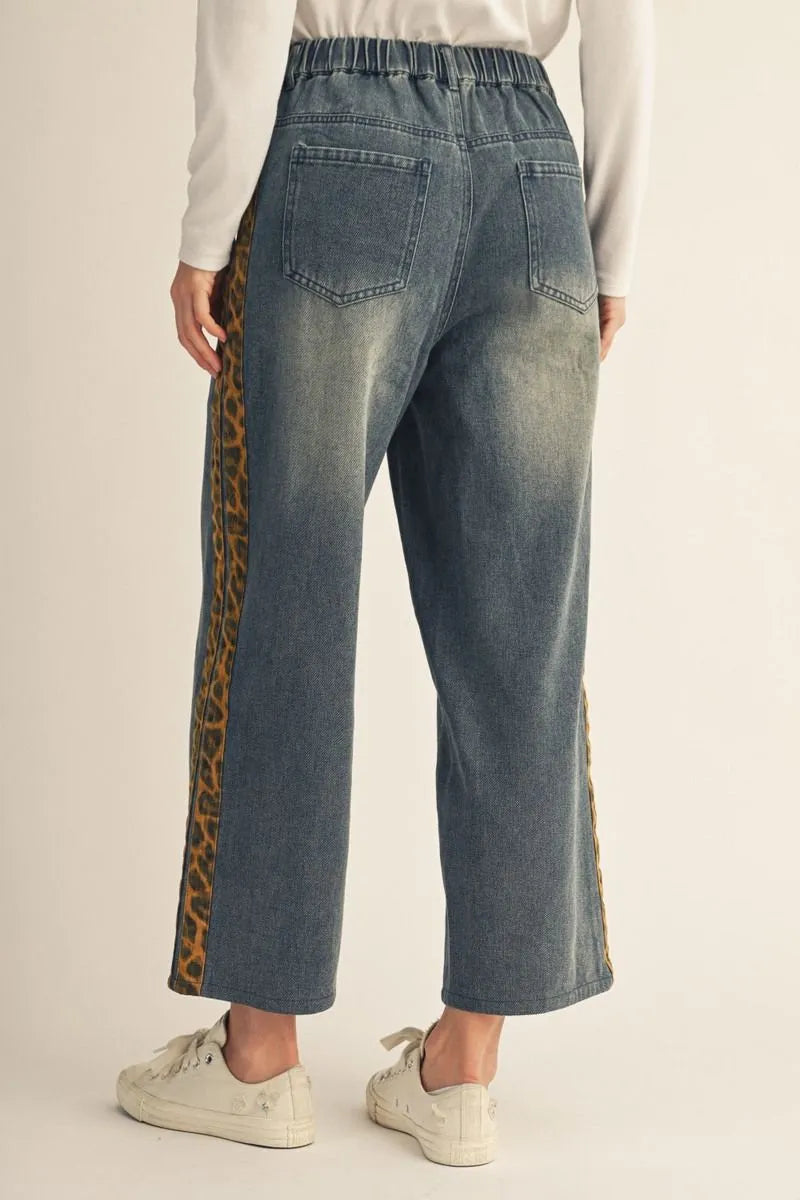 Jodifl Leopard stripe jeans