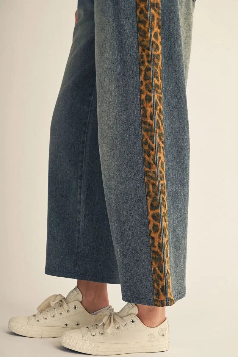 Jodifl Leopard stripe jeans