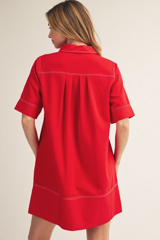 Jodifl Red Shirt Dress